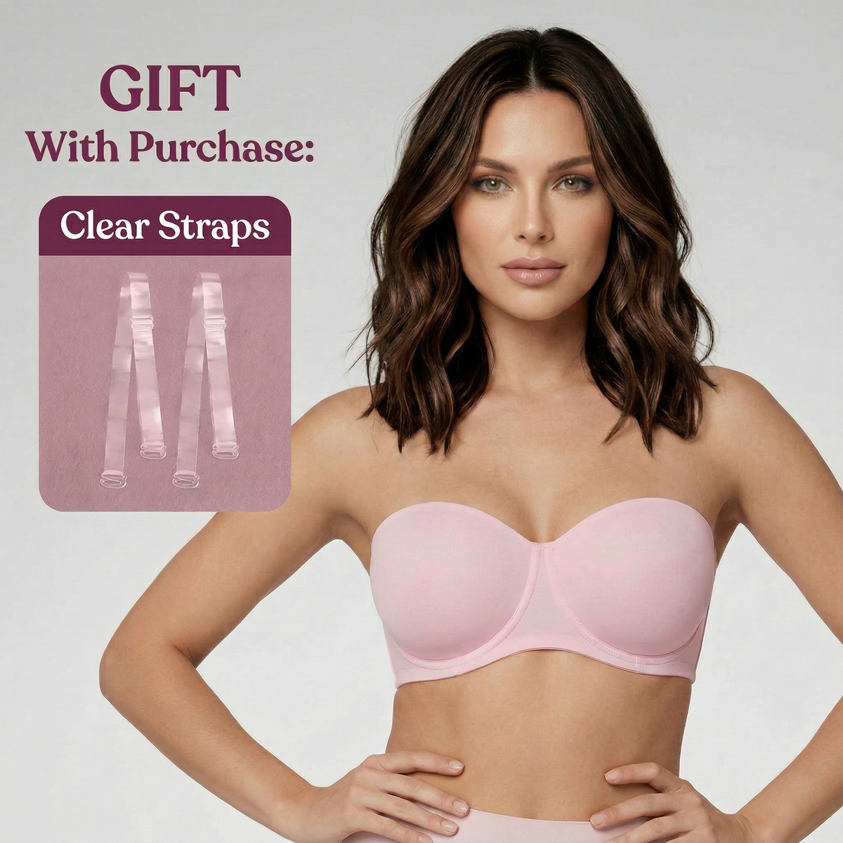 Strapless Mesh Bra with Underwire Lift and Sculpting Fit