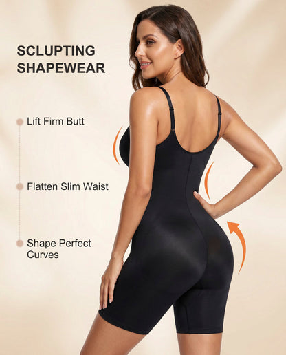 Women's Tummy Control Zip Front Bodysuit