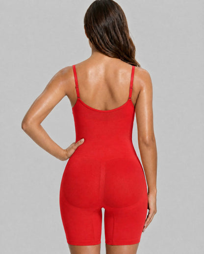 Women's High Elastic Zipper Adjustable Straps Breathable Mesh Design Tummy Control Body Shaper