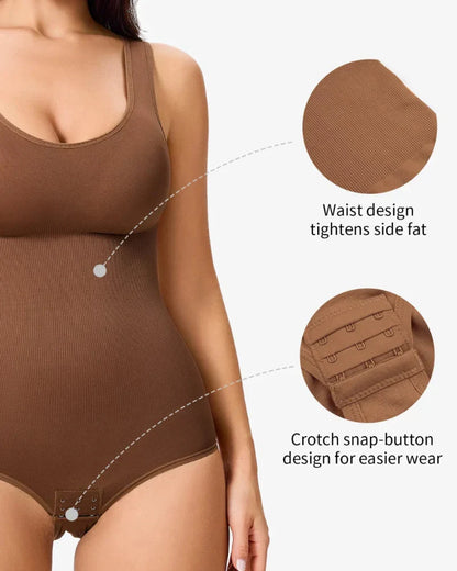 Women Seamless Round Neck Tummy Control Bodysuit
