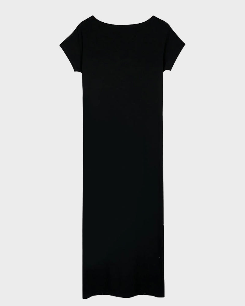 Women’s Solid Color Batwing Sleeve Casual Nightdress