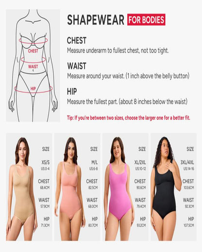 Women Seamless Round Neck Tummy Control Bodysuit