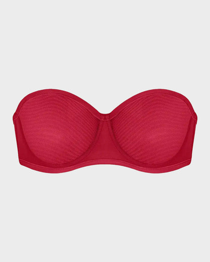 Strapless Mesh Bra with Underwire Lift and Sculpting Fit