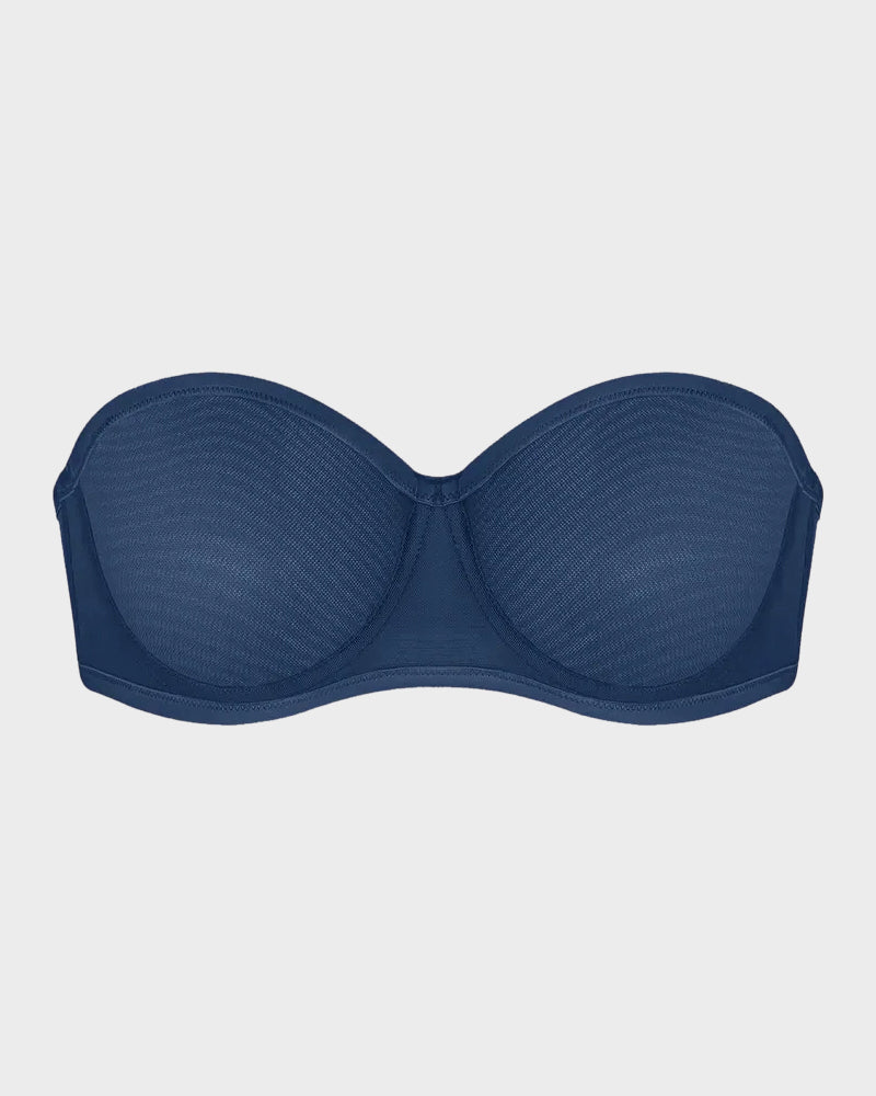 Strapless Mesh Bra with Underwire Lift and Sculpting Fit