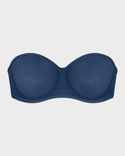 Strapless Mesh Bra with Underwire Lift and Sculpting Fit