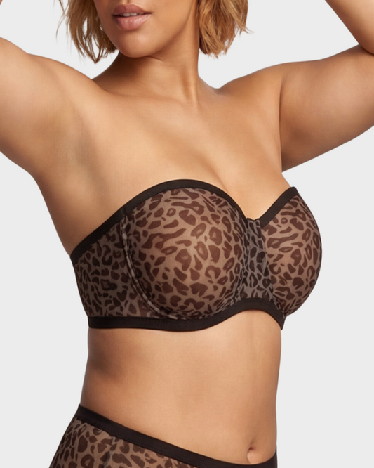 Strapless Mesh Bra with Underwire Lift and Sculpting Fit