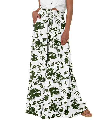 Women High Waist Wide Leg Palazzo Pants with Pockets
