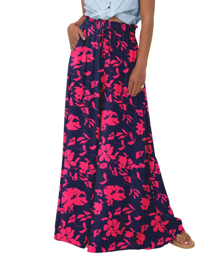 Women High Waist Wide Leg Palazzo Pants with Pockets