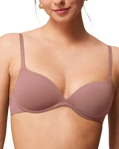 Wireless padded push-up bra for small busts, wire-free comfort 32AA–38A.