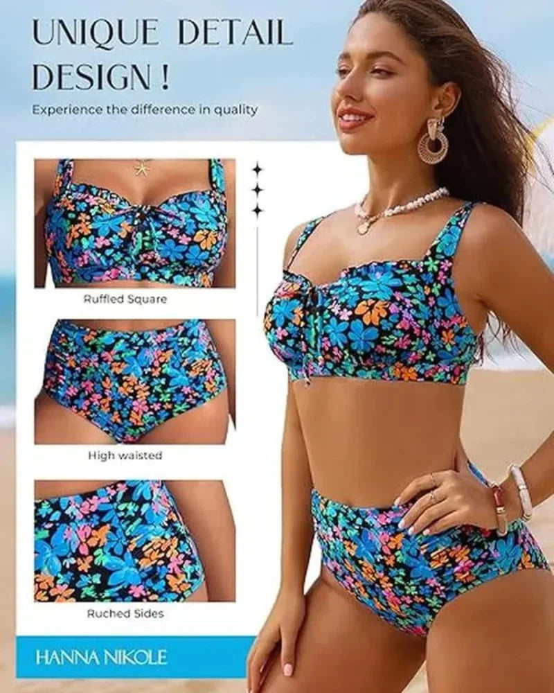 Women’s 2026 High-Waisted Tummy Control Bikini Set