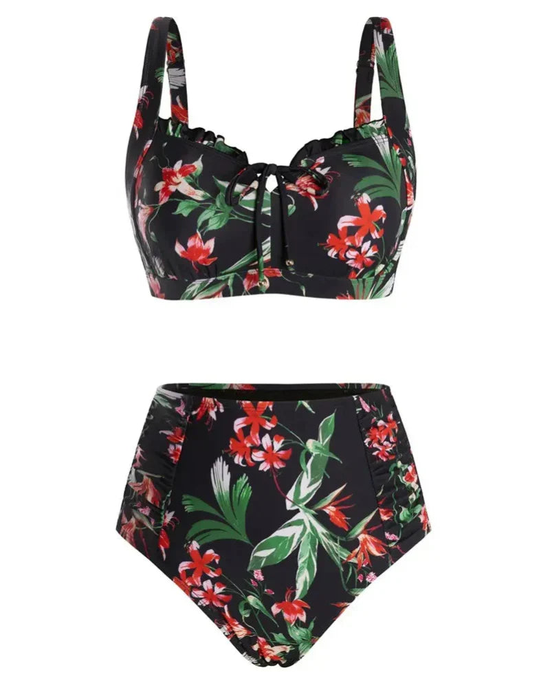 Women’s 2026 High-Waisted Tummy Control Bikini Set