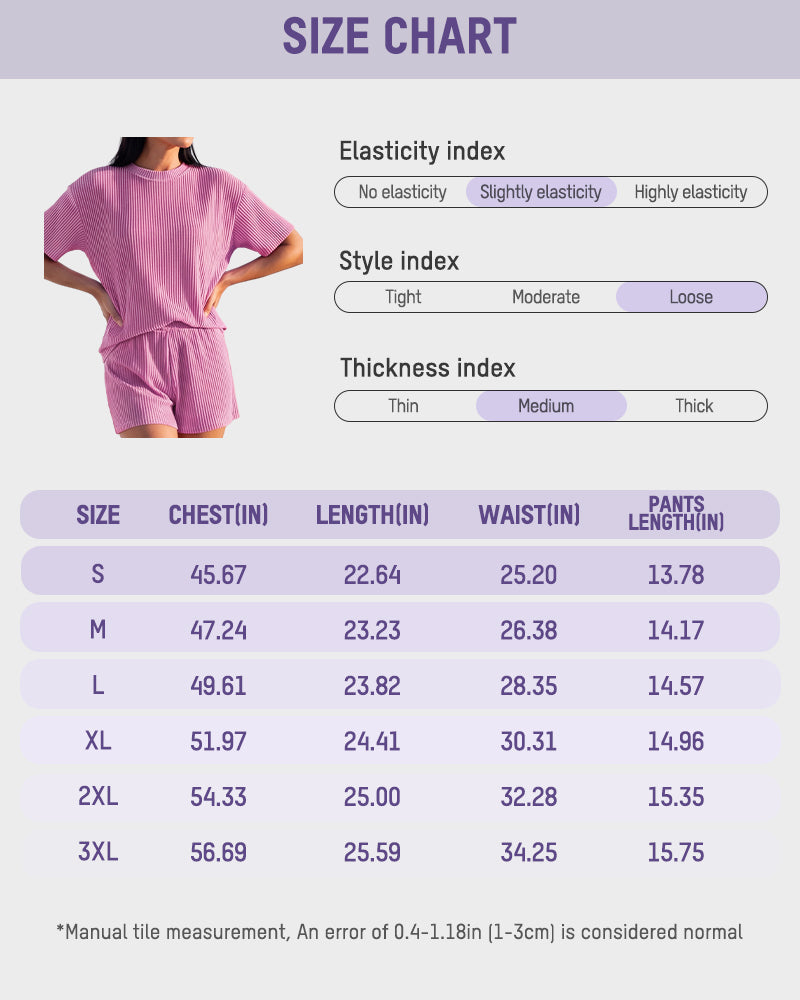Summer Rib Knit Two-Piece Loungewear Set