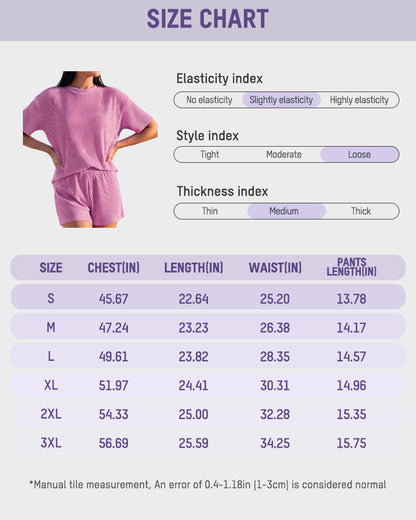 Summer Rib Knit Two-Piece Loungewear Set