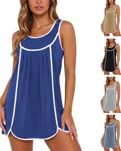 Women’s Summer Athletic Mini Dress, Casual Oversized Tennis Sundress