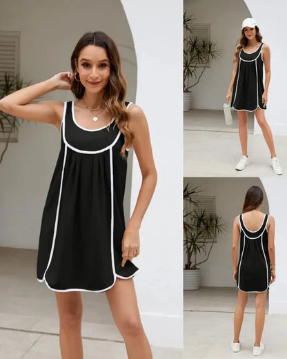 Women’s Summer Athletic Mini Dress, Casual Oversized Tennis Sundress