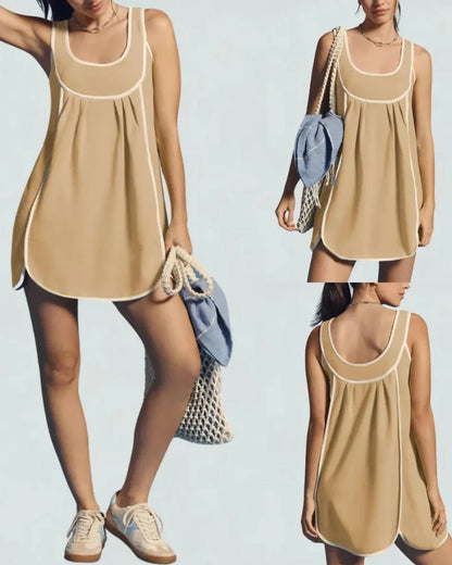 Women’s Summer Athletic Mini Dress, Casual Oversized Tennis Sundress