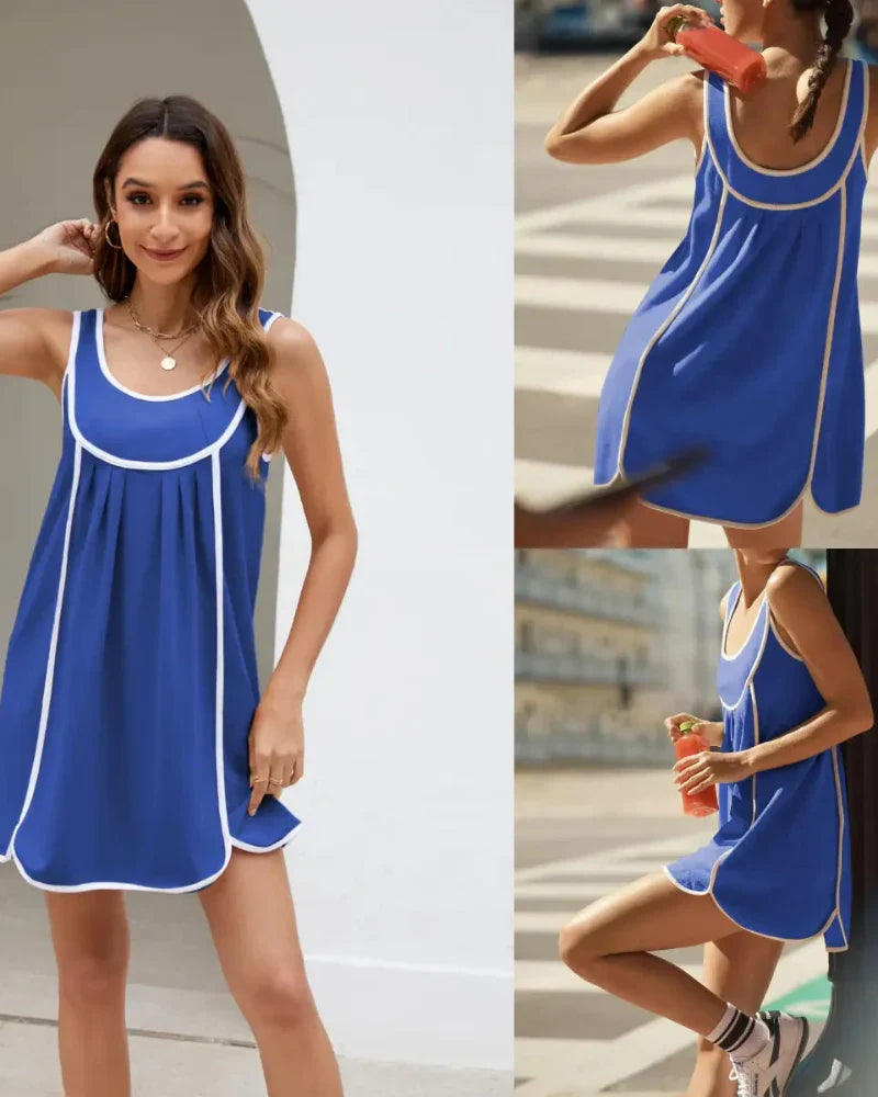 Women’s Summer Athletic Mini Dress, Casual Oversized Tennis Sundress