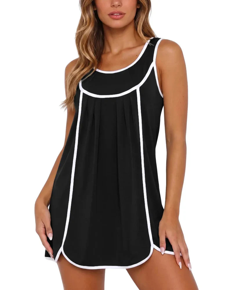 Women’s Summer Athletic Mini Dress, Casual Oversized Tennis Sundress