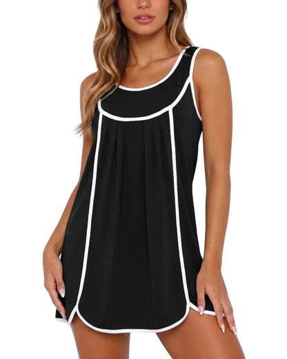 Women’s Summer Athletic Mini Dress, Casual Oversized Tennis Sundress