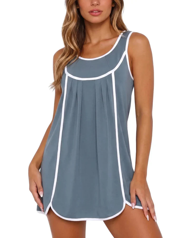 Women’s Summer Athletic Mini Dress, Casual Oversized Tennis Sundress