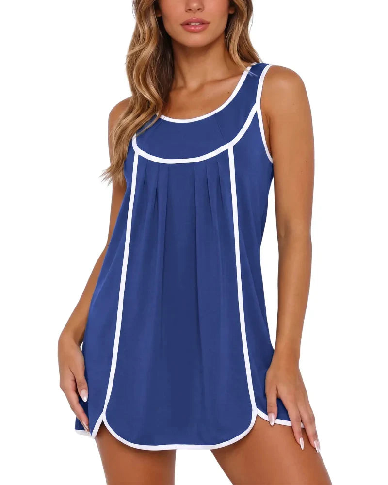 Women’s Summer Athletic Mini Dress, Casual Oversized Tennis Sundress