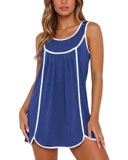 Women’s Summer Athletic Mini Dress, Casual Oversized Tennis Sundress