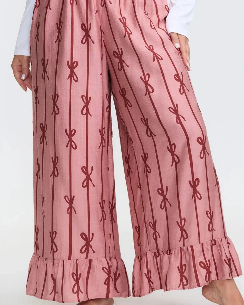 Women’s Nylon Pajama Set – Stripe, Pocket, Soft, Summer & Gift