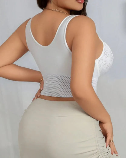 Plus-Size Shaping Bra – Front Closure, Posture & Tummy Control