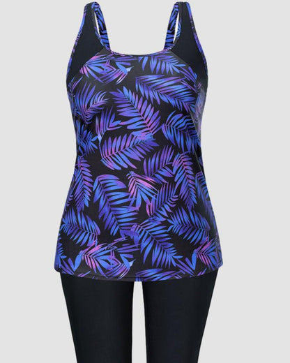 Plus Size Tankini Set – Tummy Control & Swim Shorts
