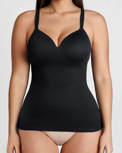Women's Shaping Bodysuit Tank with Built-In Bra – Slim & Breathable