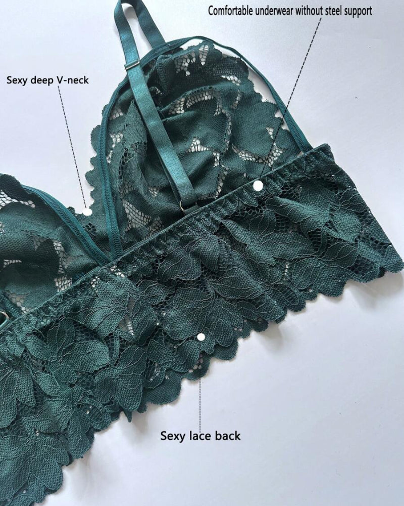 Seduluxe Plus Size Lace Lingerie Set  2-Piece Sexy Sleepwear