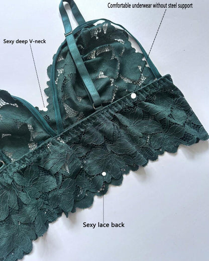 Seduluxe Plus Size Lace Lingerie Set  2-Piece Sexy Sleepwear