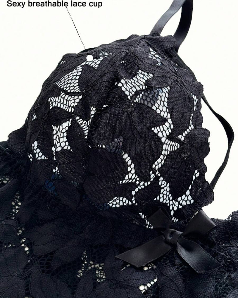 Seduluxe Plus Size Lace Lingerie Set  2-Piece Sexy Sleepwear