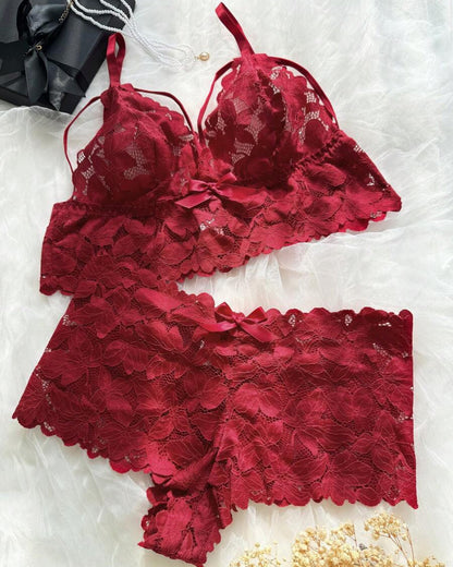 Seduluxe Plus Size Lace Lingerie Set  2-Piece Sexy Sleepwear