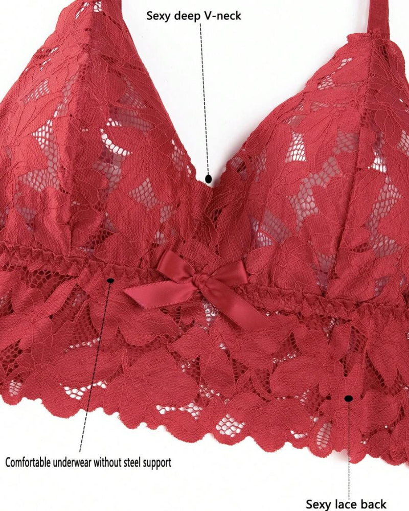 Seduluxe Plus Size Lace Lingerie Set  2-Piece Sexy Sleepwear