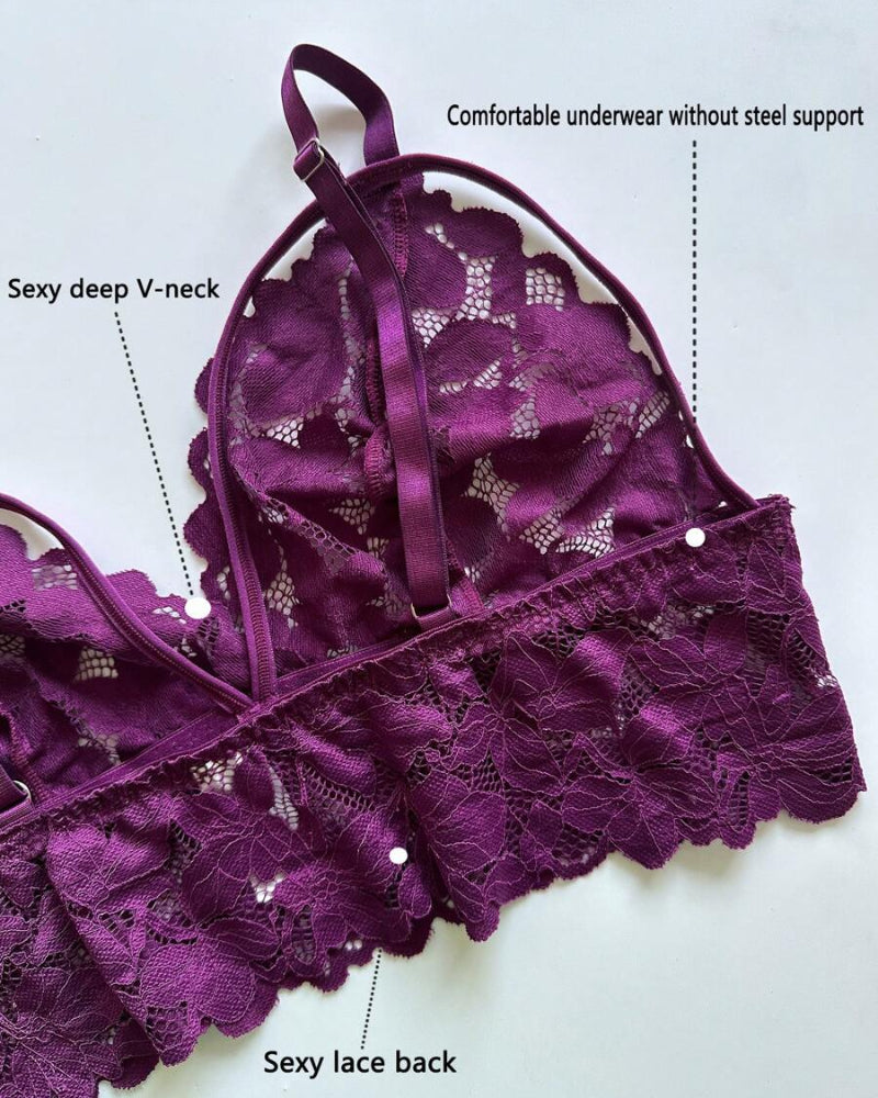 Seduluxe Plus Size Lace Lingerie Set  2-Piece Sexy Sleepwear