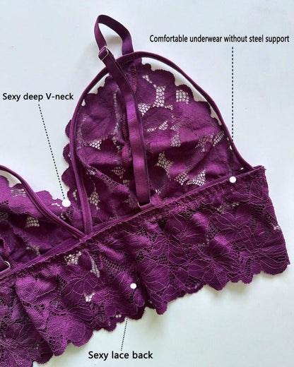 Seduluxe Plus Size Lace Lingerie Set  2-Piece Sexy Sleepwear
