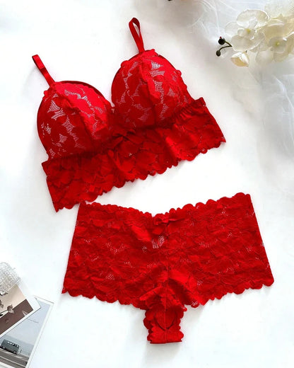Seduluxe Plus Size Lace Lingerie Set  2-Piece Sexy Sleepwear
