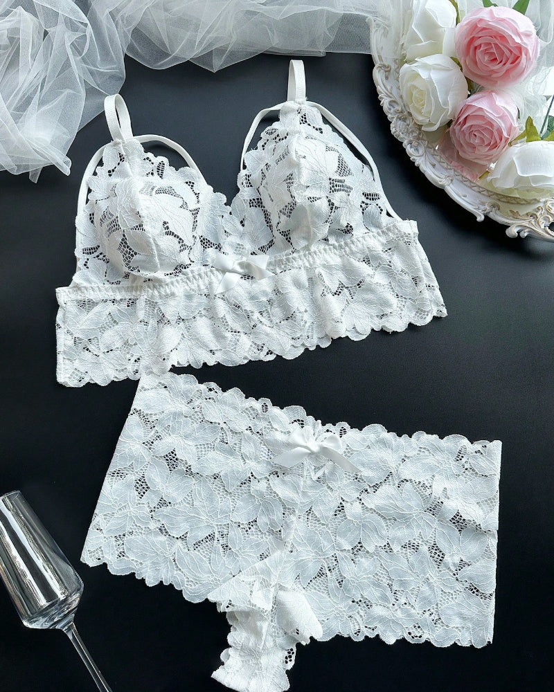 Seduluxe Plus Size Lace Lingerie Set  2-Piece Sexy Sleepwear