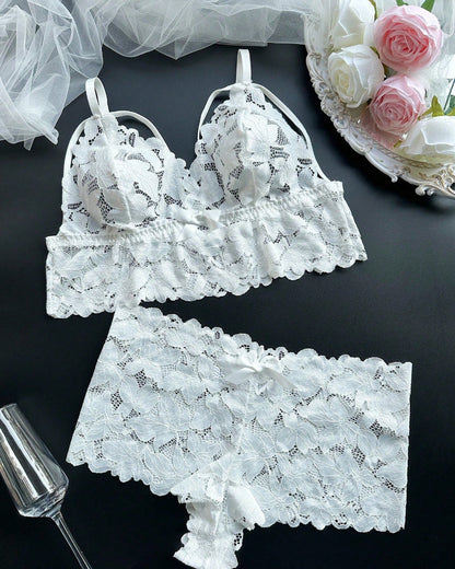 Seduluxe Plus Size Lace Lingerie Set  2-Piece Sexy Sleepwear