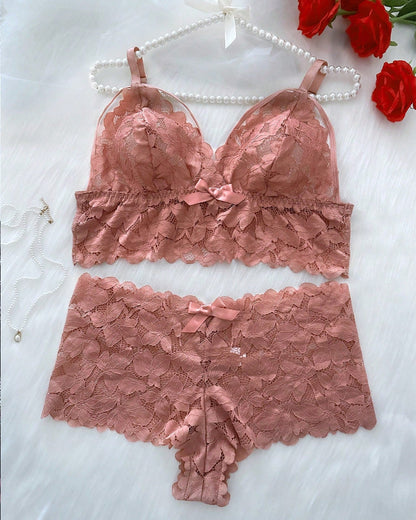 Seduluxe Plus Size Lace Lingerie Set  2-Piece Sexy Sleepwear