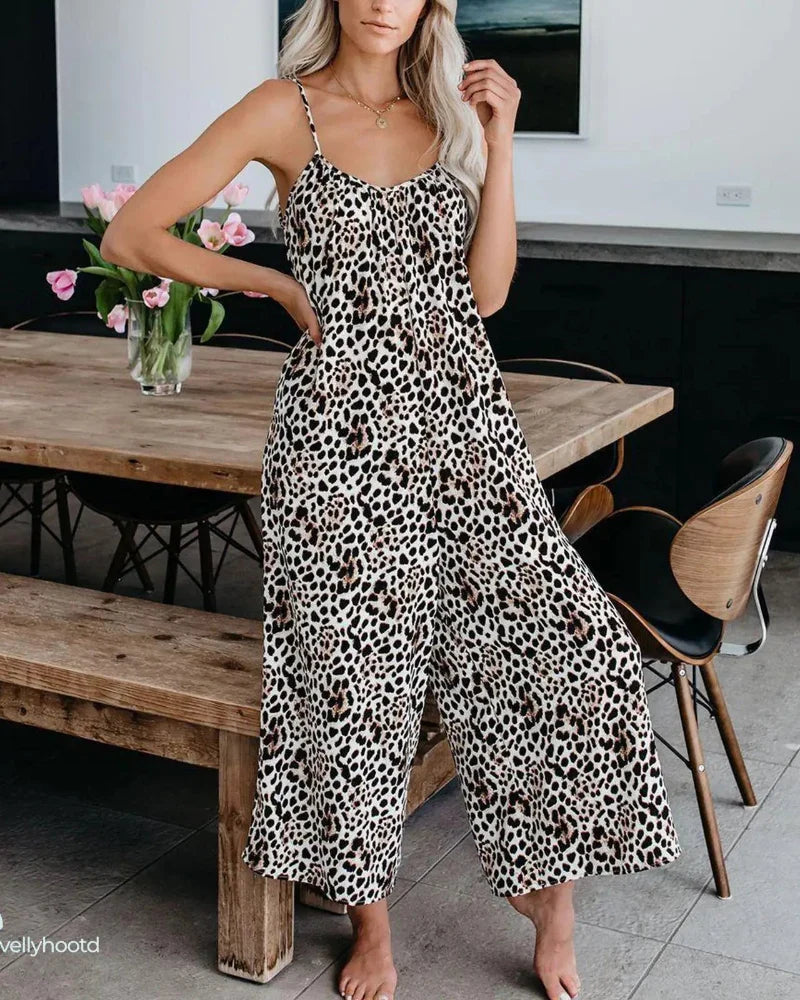 Plus Size Wide Leg Overall Jumpsuit with Pockets