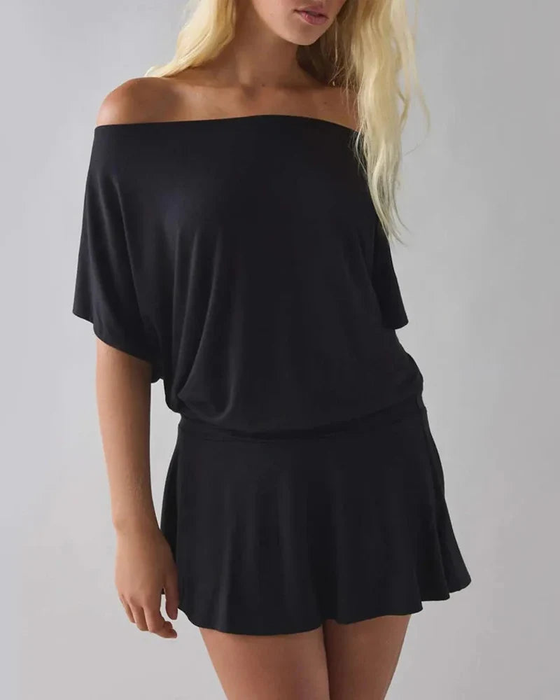 Women’s Off-Shoulder Mini Dress, Beach Party Dress