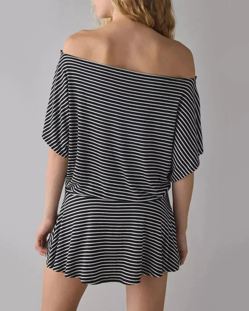 Women’s Off-Shoulder Mini Dress, Beach Party Dress