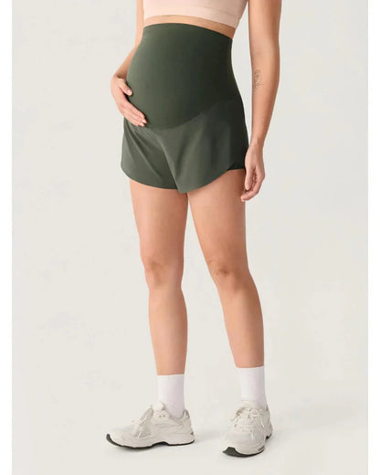 Maternity Dolphin Workout Shorts, Over-Belly, Summer Running