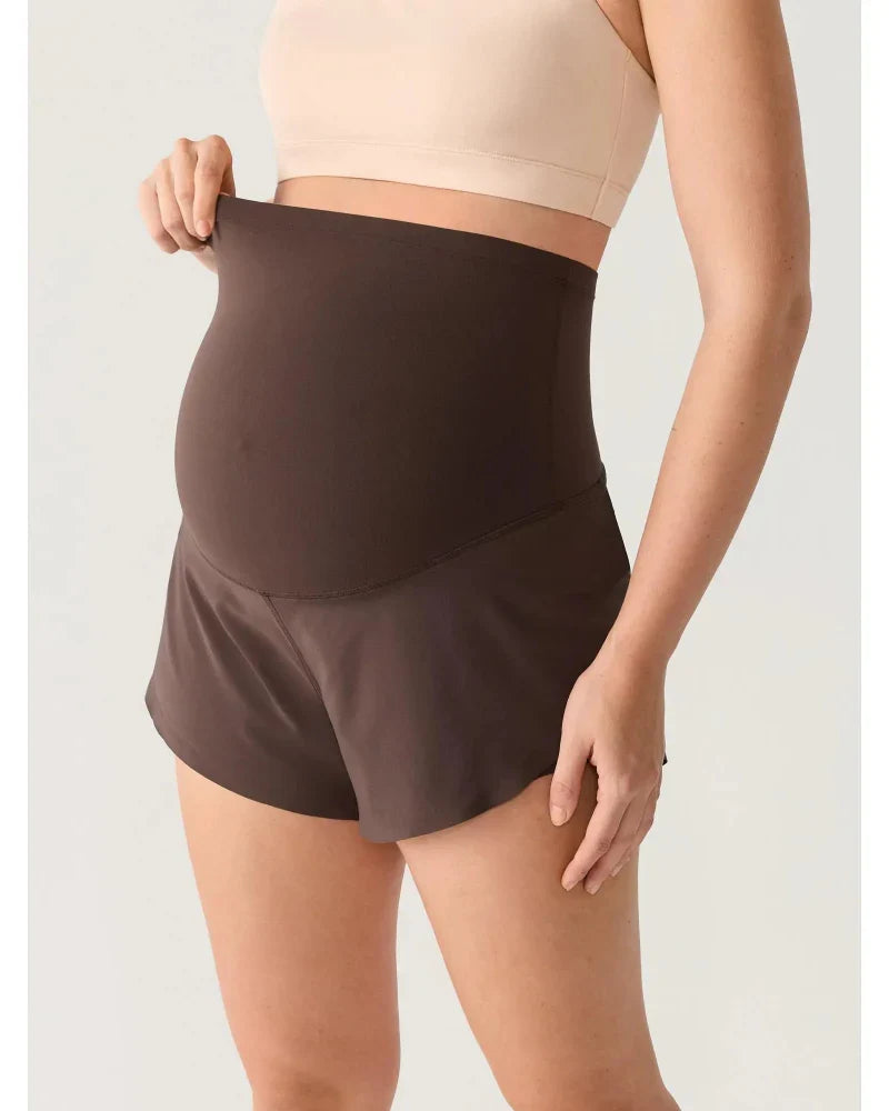 Maternity Dolphin Workout Shorts, Over-Belly, Summer Running