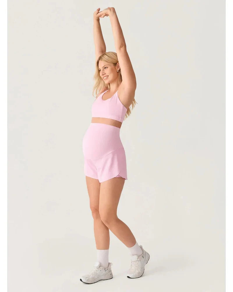 Maternity Dolphin Workout Shorts, Over-Belly, Summer Running