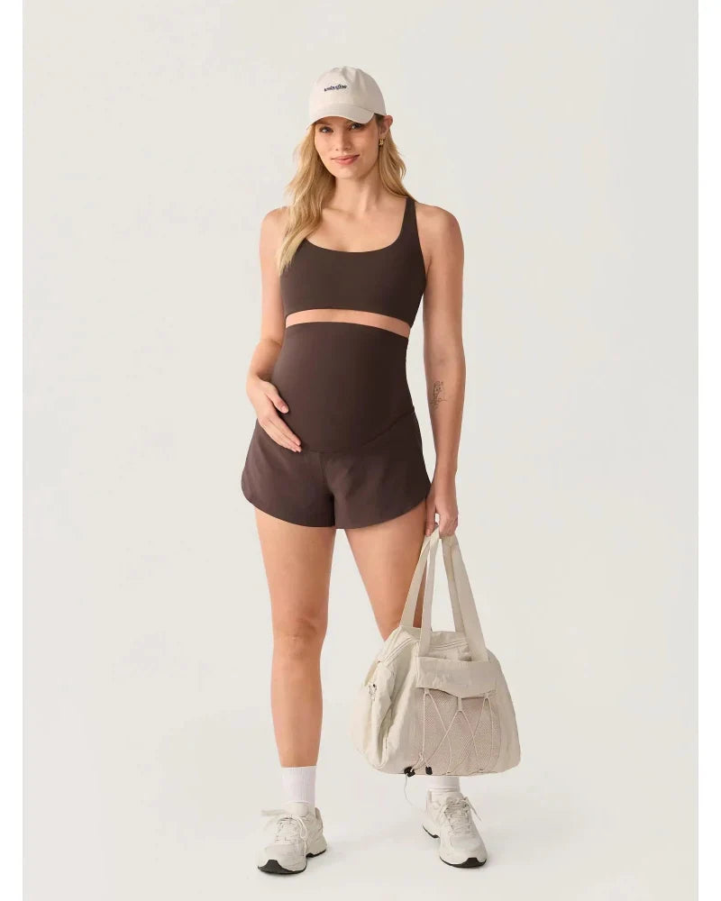Maternity Dolphin Workout Shorts, Over-Belly, Summer Running