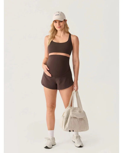 Maternity Dolphin Workout Shorts, Over-Belly, Summer Running