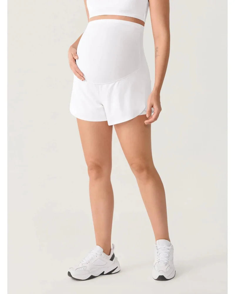 Maternity Dolphin Workout Shorts, Over-Belly, Summer Running